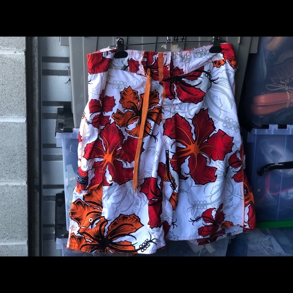 Hawaii Men’s Floral Swim Trunk Short Size 36 - Picture 10 of 15